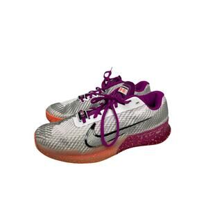 Nike Vapor 11 NYC Shoes Womens Size 9 White Purple Orange Tennis Sneakers